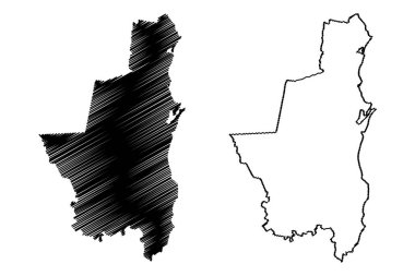 Break O 'Day Konseyi (Avustralya Cumhuriyeti, Tazmanya, lutruwita) harita vektör çizimi, karalama çizimi O Günü haritası