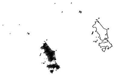 Çakmaktaşlar Konseyi (Avustralya Cumhuriyeti, Tazmanya, Lutruwita) harita vektör çizimi, çizim çizimi Çakmaktaşları haritası