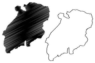 Riviera Bölgesi (İsviçre, İsviçre Konfederasyonu, Ticino Cumhuriyeti ve Tessin Kantonu) harita vektör çizimi, karalama çizimi Bezirk Riviera haritası