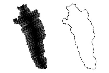 Muri Bölgesi (İsviçre, İsviçre Konfederasyonu, Aargau Kantonu) harita vektör çizimi, çizim Bezirk Muri haritası
