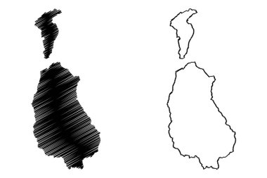Herens Bölgesi (İsviçre, İsviçre Konfederasyonu, Valais veya Wallis Kantonu) harita vektör çizimi, çizim çizimi Bezirk Hrens ve d 'Hrens haritası,