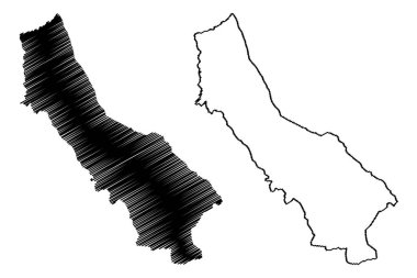 Horgen Bölgesi (İsviçre, İsviçre Konfederasyonu, Zürih Kantonu) harita vektör çizimi, çizim Bezirk Horgen haritası