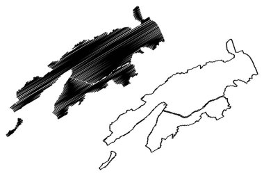 Biel / Bienne Bölgesi (İsviçre, İsviçre Konfederasyonu, Bern Kantonu veya Berne) harita vektör çizimi, çizim Verwaltungskreis Biel Bienne haritası