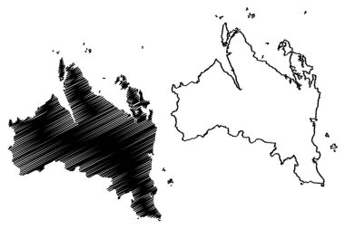 Livingstone Shire 'ı (Avustralya Cumhuriyeti, Queensland Eyaleti) harita vektör çizimi, çizim Livingstone haritası