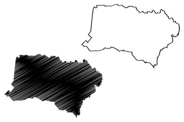 Mareeeba Shire 'si (Avustralya Cumhuriyeti, Queensland eyaleti) harita vektör çizimi, çizim Mareeba haritası