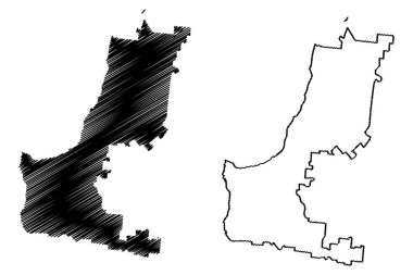 Carpentaria Bölgesi (Avustralya Cumhuriyeti, Queensland Eyaleti) harita vektör çizimi, çizim Carpentaria haritası