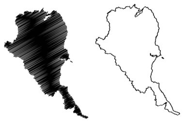 Douglas Shire (Avustralya Cumhuriyeti, Queensland eyaleti) harita vektör çizimi, çizim Douglas haritası