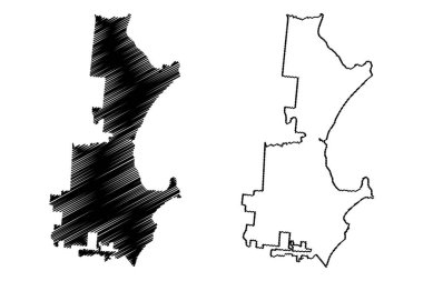 Aborjin Hope Vadisi (Avustralya Cumhuriyeti, Queensland Eyaleti) harita vektör çizimi, çizim çizimi Hope Vale haritası