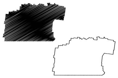 Balonne Bölgesi (Avustralya Cumhuriyeti, Queensland Eyaleti) harita vektör çizimi, çizim Balonne haritası