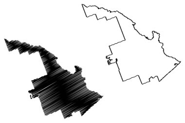 Renfrew County (Canada, Ontario Province, North America) map vector illustration, scribble sketch Renfrew map clipart