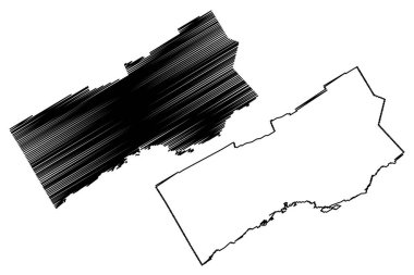 Stormont, Dundas ve Glengarry Birleşik Bölgeleri (Kanada, Ontario Eyaleti, Kuzey Amerika) harita çizimi, çizimi SDG haritası