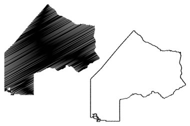 Kenora District (Canada, Ontario Province, North America) map vector illustration, scribble sketch Kenora map clipart