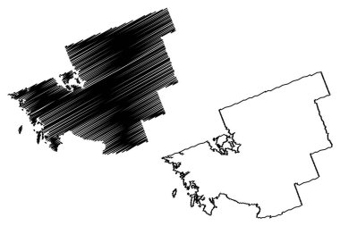 Muskoka İlçe Belediyesi (Kanada, Ontario Eyaleti, Kuzey Amerika) harita vektör çizimi, çizim Northumberland Muskoka haritası