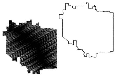 Barkly Bölgesi (Avustralya Cumhuriyeti, Kuzey Bölgesi, NT) harita vektör çizimi, çizim Barkly Shire haritası