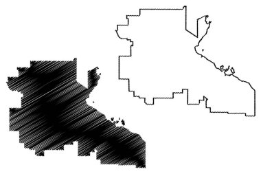 Roper Körfezi Bölgesi (Avustralya Cumhuriyeti, Kuzey Bölgesi, NT) harita vektör çizimi, çizim haritası