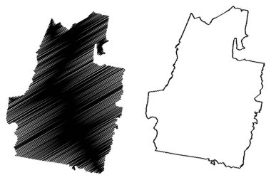 Campbelltown şehri (Avustralya Cumhuriyeti, Yeni Güney Galler, NSW) harita vektör çizimi, Campbelltown haritası