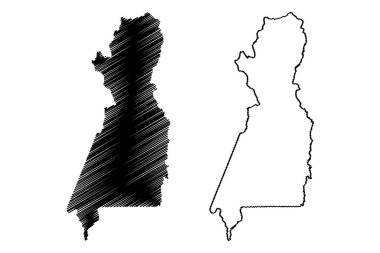 Ji Parana belediyesi (Rondnia Eyaleti veya Rondonia, RO, Brezilya Federatif Cumhuriyeti, Brezilya Belediyesi) harita vektör çizimi, Ji-Paran haritası çizimi,