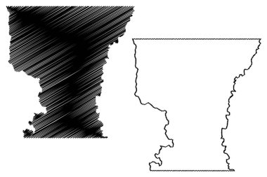 Monte Negro belediyesi (Rondnia Eyaleti veya Rondonia, RO, Brezilya Federatif Cumhuriyeti, Brezilya Belediyeleri) harita vektör çizimi, çizim Monte Negro haritası,