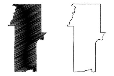 Sao Felipe dOeste belediyesi (Rondnia Eyaleti veya Rondonia, RO, Brezilya Federatif Cumhuriyeti) harita vektör çizimi, çizim Sao Felipe d 'Oeste haritası,