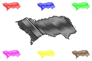 Noord-Beveland belediyesi (Hollanda, Hollanda, Zeeland veya Zealand eyaleti) harita vektör çizimi, çizim Kuzey Beveland haritası