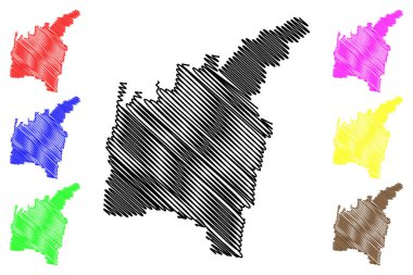 Murweh Bölgesi (Avustralya Cumhuriyeti, Queensland Eyaleti) harita vektör çizimi, çizim Murweh haritası