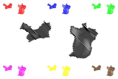 Dorneck Bölgesi (İsviçre, İsviçre Konfederasyonu, Solothurn Kantonu veya Soleure) harita vektör çizimi, çizim çizimi Bezirk Dorneck haritası