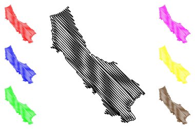 Horgen Bölgesi (İsviçre, İsviçre Konfederasyonu, Zürih Kantonu) harita vektör çizimi, çizim Bezirk Horgen haritası