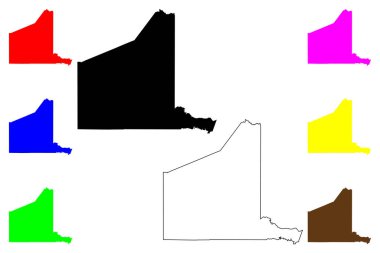 Gregg County, Texas (Ilçe Texas, Amerika Birleşik Devletleri, ABD, ABD) harita vektör illüstrasyon, karalama kroki Gregg harita