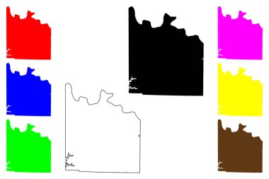 Grayson County, Texas (Ilçe Texas, Amerika Birleşik Devletleri, ABD, ABD) harita vektör illüstrasyon, karalama kroki Grayson Haritası