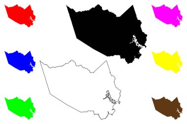 HARRIS County, Texas (Ilçe Texas, Amerika Birleşik Devletleri, ABD, ABD) harita vektör illüstrasyon, karalama kroki Harris Haritası