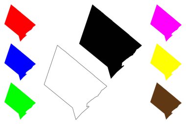 Hays County, Texas (Ilçe Texas, Amerika Birleşik Devletleri, ABD, ABD) harita vektör illüstrasyon, karalama kroki Hays harita