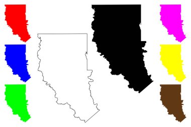 Cherokee County, Teksas (Teksas' taki eyaletler, Amerika Birleşik Devletleri, Abd, ABD, Abd) harita vektör illüstrasyonu, karalama krokisi Cherokee haritası