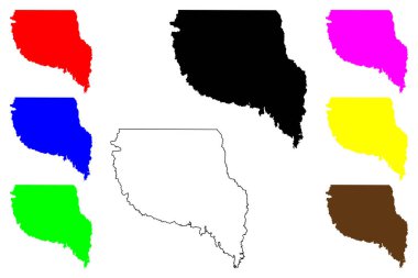 Nacogdoches County, Texas (Teksas' taki eyaletler, Amerika Birleşik Devletleri, Abd, ABD, Abd) harita vektör illüstrasyonu, karalama krokiSi Nacogdoches haritası