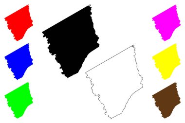 Robertson County, Teksas (Teksas'taki eyaletler, Amerika Birleşik Devletleri, Abd, ABD, Abd) harita vektör illüstrasyonu, karalama krokiSi Robertson haritası