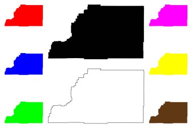 Sevier County, Utah Eyaleti (ABD eyaleti, ABD, ABD, ABD) harita vektör çizimi, karalama çizimi Sevier haritası