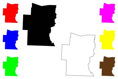 Windham County, Vermont Eyaleti (ABD eyaleti, ABD, ABD, ABD) harita vektör çizimi, karalama çizimi Windham haritası