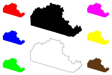 Amelia County, Virginia Eyaleti (ABD eyaleti, Amerika Birleşik Devletleri, ABD, ABD) harita vektör çizimi, Amelia haritası