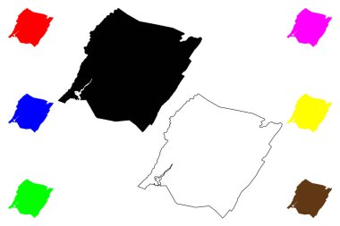 Bath County, Virginia Eyaleti (ABD eyaleti, ABD, ABD, ABD) harita vektör çizimi, karalama çizimi Bath haritası