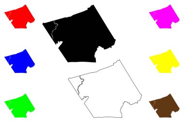 Carroll County, Virginia Eyaleti (ABD eyaleti, ABD, ABD, ABD) harita vektör çizimi, Carroll haritası çizimi