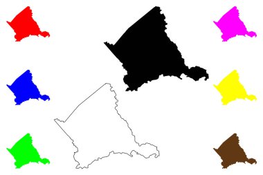 Culpeper County, Virginia Eyaleti (ABD eyaleti, Amerika Birleşik Devletleri, ABD, ABD) harita vektör çizimi, çizim Culpeper haritası