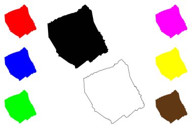 Dickenson County, Virginia Eyaleti (ABD eyaleti, ABD, ABD, ABD) harita vektör çizimi, Dickenson haritası