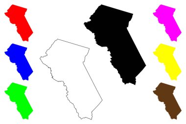 Fauquier County, Virginia Eyaleti (ABD, Amerika Birleşik Devletleri, ABD, ABD) harita vektör çizimi, karalama çizimi Fauquier haritası