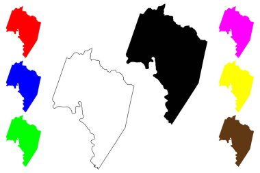 Charlotte County, Virginia Eyaleti (ABD eyaleti, ABD, ABD) harita vektör çizimi, Charlotte haritası çizimi