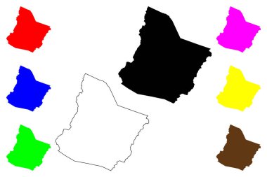 Highland County, Virginia Eyaleti (ABD eyaleti, ABD, ABD, ABD) harita vektör çizimi, çizim çizimi Highland haritası