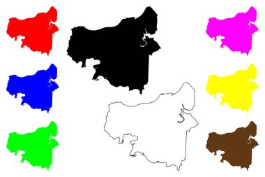 King George County, Virginia Eyaleti (ABD eyaleti, Amerika Birleşik Devletleri, ABD, ABD) harita vektör çizimi, çizim Kral George harita