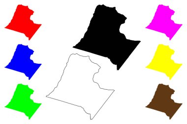 Loudoun County, Virginia Eyaleti (ABD eyaleti, ABD, ABD, ABD) harita vektör çizimi, çizim Loudoun haritası