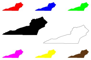 Lee County, Commonwealth of Virginia (U.S. county, United States of America, USA, U.S., US) map vector illustration, scribble sketch Lee map clipart