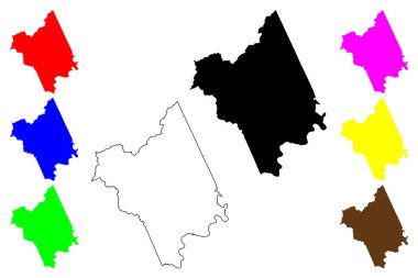 Nelson County, Virginia Eyaleti (ABD eyaleti, Amerika Birleşik Devletleri, ABD, ABD) harita vektör çizimi, Nelson haritası çizimi