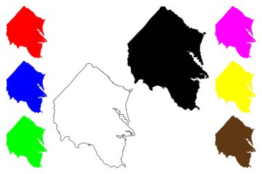 Stafford County, Virginia Eyaleti (ABD eyaleti, ABD, ABD, ABD) harita vektör çizimi, karalama çizimi Stafford haritası