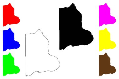 Benton County, Washington Eyaleti (ABD eyaleti, Amerika Birleşik Devletleri, ABD, ABD) harita vektör çizimi, çizim Benton haritası